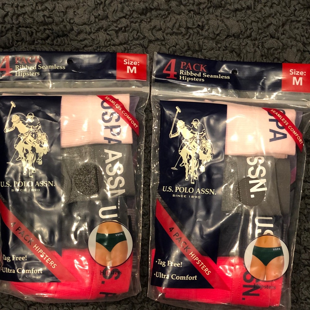 2: 4 Pack Womens US Polo Assn. Hipster Underwear Panties Medium NWT